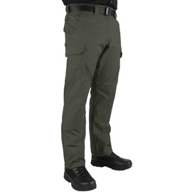 LA Police Gear Men's Battle Rattle Stretch Cargo Pants, Durable Ripstop Tactical Pants for Men, Stretch Waistband EDC Pants - OD Green - 34 x 36