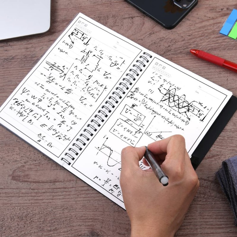 Vicloon Smart Reusable Notebook A5, Wirebound Notebook with 2 Frixion