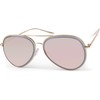 styleBREAKER Unisex Pilot Sunglasses with Polished Edge, Mirrored Polycarbonate Lenses