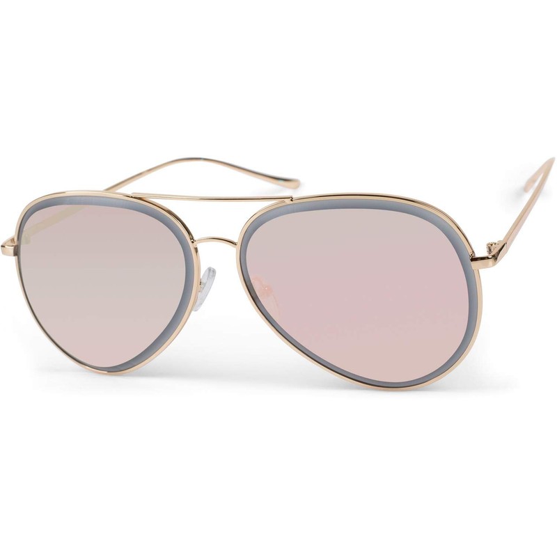 styleBREAKER Unisex Pilot Sunglasses with Polished Edge, Mirrored Polycarbonate Lenses