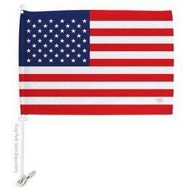 American Flag For Car Independence Day Flags Bandera Para Carros Window Clip Pole Mount Truck Rod Auto Accessories Decorations For 4th Of July Memorial 911 USA Poster Sign Gift For Him Patriotic Decor