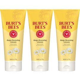 Burt's Bees Soap Bark and Chamomile Deep Cleansing Cream, 6 Ounces (Pack of 3)