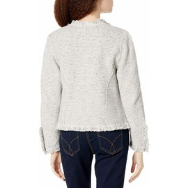 NIC+ZOE Women's Petite Fring Mix Jacket, Sugar Cookie, PM