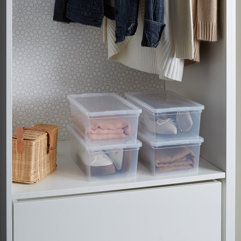 Simplify Storage Bins with Lids | Dimensions: 13.23"x 7.5"x 4.5"