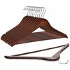 Quality Wooden Hangers - Slightly Curved Hanger 10 Pack Sets