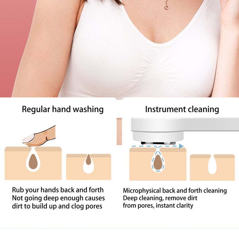 Hot Cold Facial Massager LED Light Heating Cooling Vibration Adjustable