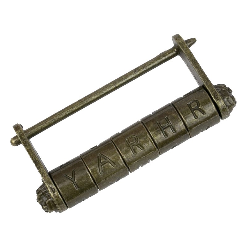 HMF Antique Chinese Combination Padlock | Letters | 8 x