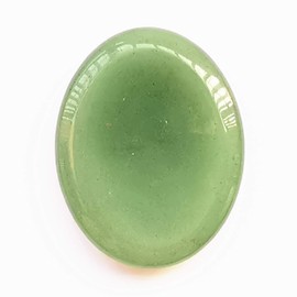 Manekieko 1 Pcs Natural Green Aventurine Crystal Thumb Worry Stone,Stress Relax Healing Reiki Crystal Pocket Palm Stones