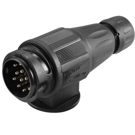 ETUKER 13 Pin Trailer Plug Male, 12V 13 Pin Towing Plug For Trailer, Waterproof 13 Pin Caravan Plug, Trailer Electrical Connector Wiring Plug