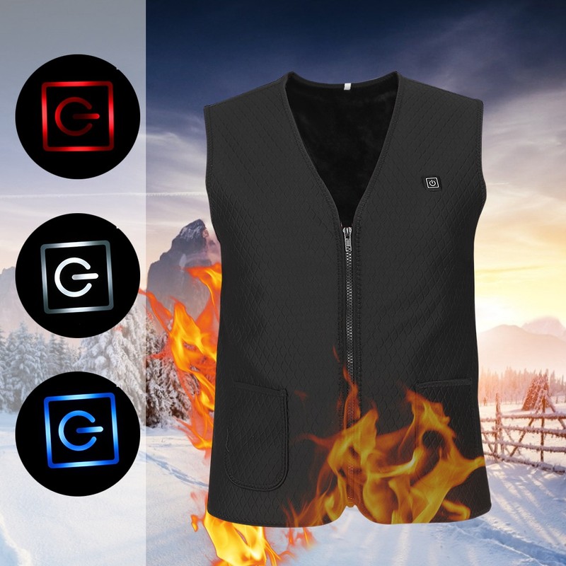 Intelligent Electric Heating Vest Washable Adjustable Warm Keeping Thermal Waistcoat
