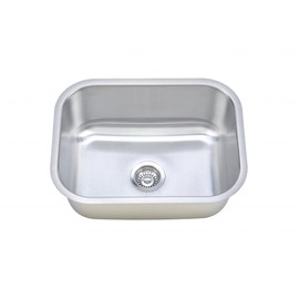 Wells CMU2318-9-16 Craftsmen Series Stainless Steel Kitchen Sink, 23" 16 Gauge, Brushed Matte Finish
