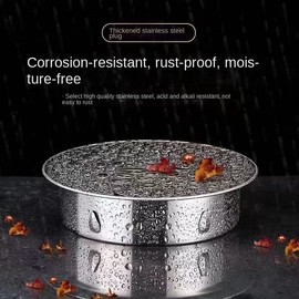 Beekeg Chimney Hole Cover, Chimney Cover, Pipe Cover Cap, Flue Pipe/Stove Pipe Closure for Universal Stove Pipes, Stove Hole Cover for Pipes, Fireproof Stainless Steel Oven Pipe Cover, Diameter 120 mm