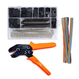 JZK Dupont Crimping Tool Set SN-28B Dupont Ratchet Crimper with Dupont Male/Female Connection Plug 2.54 mm Cable Plug and Socket Dupont Connector Kit