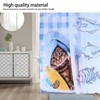 Cute Cat Fish Pattern Shower Curtain Waterproof Bathroom Decorative Bath