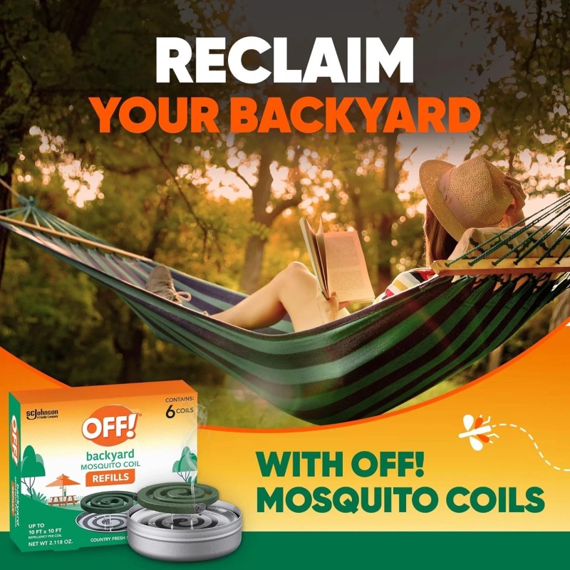 OFF! Backyard Mosquito Repellent Coil Refills, Perfect for Outdoor Patios...