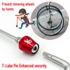 ONIPAX Anti-Theft Locking Skewer 7 Lobe Bicycle Wheel Hub (Red)