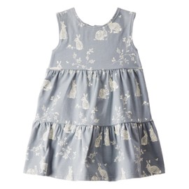 little planet by carter's Baby Girls' Dress Made with Organic Cotton, Bunny Print, 18M