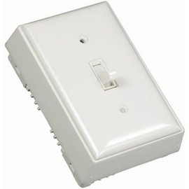 Legrand - Wiremold Plastic Nonmetallic Raceway Extending Power, On-Wall Switch + Box, White, NMW2-S