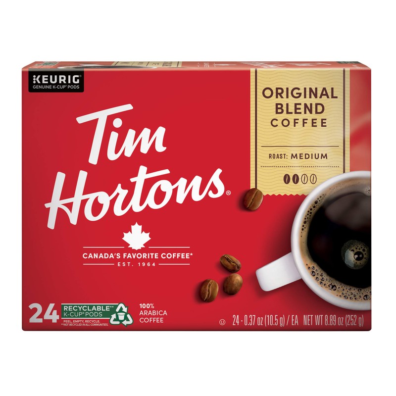 Tim Hortons Original Blend, Medium Roast Coffee, Single-Serve K-Cup Pods