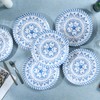 Yinshine Melamine Plates Set,10.75 Inch Dinner Plates Set, 6pcs Blue