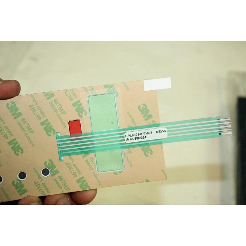 Dexter Dryer Switch Assembly Membrane 9801-077-001