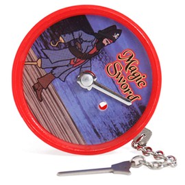 ASHATA Magic Sword Penetration Trick, Portable Mentalism & Close Up Magic Props for Stage Shows Parties 5.5x5.5cm (Red)