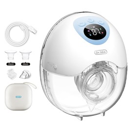 Breast Pump Hands Free EB50, Wearable Breast Pump of Baby Mouth Double-Sealed Flange with 4 Modes & 36 Levels, Electric Breast Pump Portable - Memory Function, 27mm 24mm 19mm Flanges, 10-piece Set, blue