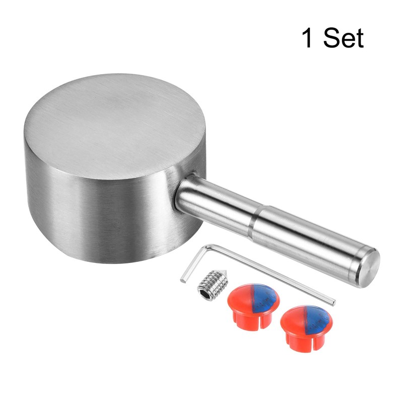 uxcell Single Lever Faucet Handle for 35mm Cartridge, Stainless Steel