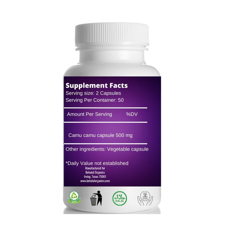 Behalal Organics Behalal Organics Camu Camu Quick Release Capsules