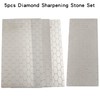 Coufce Versatile 5-Piece Diamond Sharpening Stone Set, Honeycomb Surface Diamond