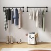 WTPLWD Industrial Pipe Clothes Racks 2 Pack, Black Pipe Wall