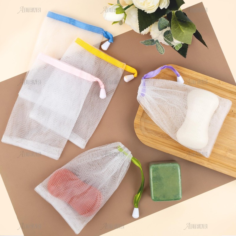 AUEAR, 20 Pack Handmade Soap Exfoliating Mesh Pouch Saver Bag