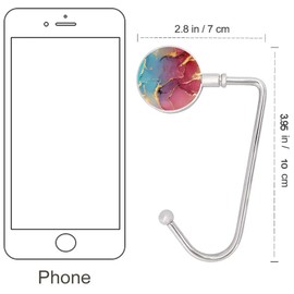 LESHIRY Purse Hook Hanger, Purse Table Hook Holder Bag Hanger, Handbag Storage Decor Table Hook for Women (3Pack Pretty Marble Hook-3)