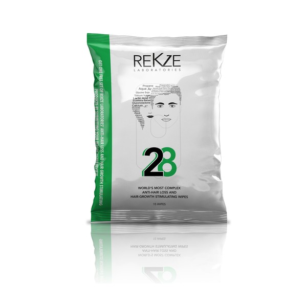 REKZE Laboratories World's First Scalp Wipes Designed to Create Optimal Conditions for Hair Regrowth, 28 Wipes