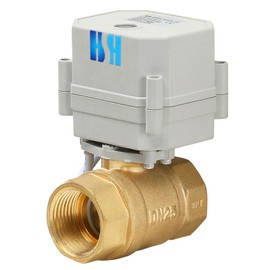 HSH-Flo 1" DN25 110-230VAC NPT Brass 2 Way Normally Closed Position Feedback Electrical On/Off Motorized Ball Valve