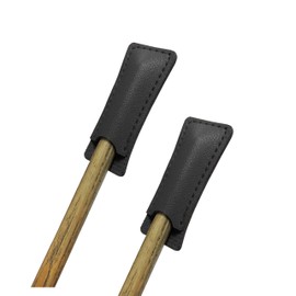 Dunn's cue tip protector, suitable for snooker cues, pool cues or billiard cues, leatherette made, for 7.5mm to 11mm tip size (2 units) (black)