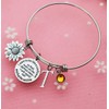 Eilygen Sunflower Bracelet Gift Initial Charm Bracelet 26 Letters Adjustable