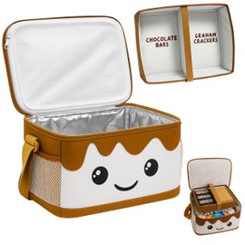 THE S'MORES COMPANY - S’mores Caddy with Tray Organizer, Smores Snackle Box Kit for S’mores Supplies, Camping Accessories