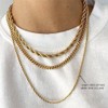 Engminguoz 14K Plated Gold Rope Chain Necklace For Men and