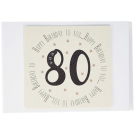 White Cotton Cards 80th Birthday Memories Photo Album (MTGA80T), of