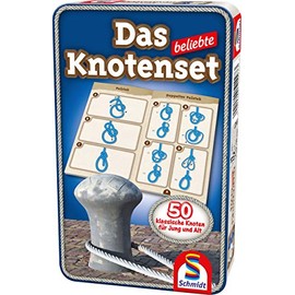 Schmidt Spiele 51427 Das beliebte Knotenset, Bring Mich mit Spiel in der Metalldose, Bunt