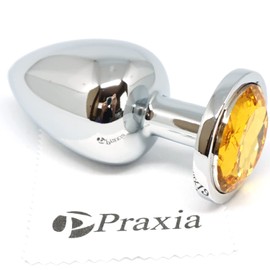 Praxia Jewelry, Size L, Maximum Diameter 1.6 inches (4.0 cm), Gold, Lotion Cleaning Cloth Included