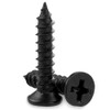 STARVAST 100pcs Phillips Modified Truss Head Wood Screws, Black Stainless