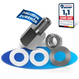 LAINFELD Bicycle Axle Adapter for M5 Quick Release Axle | Bicycle Trailer Adapter | Trailer Towing Hitch Coupling Quick Release Axle