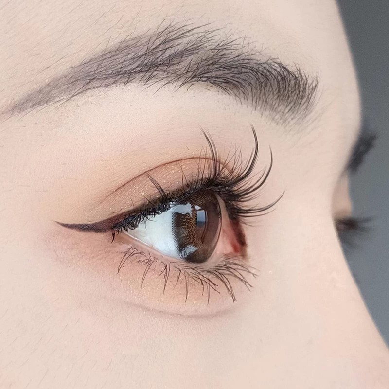 Natural False Eyelashes, Manga Lashes with Clear Band, Spiky Wispy