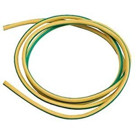 1 metre cut length of 4mm earth (CPC) sleeving green and yellow PVC