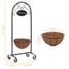 LEWIS&WAYNE 40’’ Tall Metal Welcome Planter Basket Stand with Coco