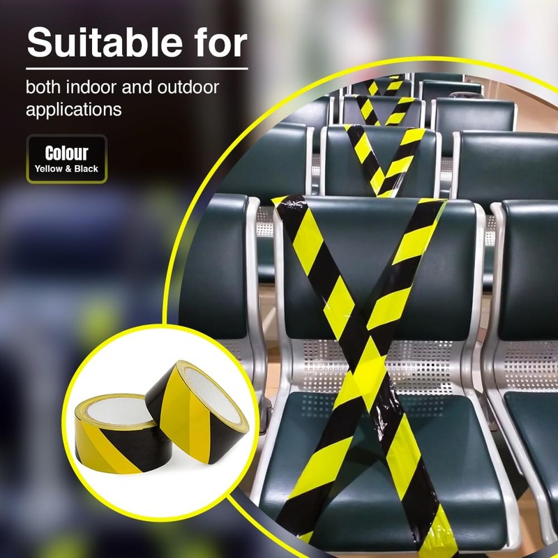 Black & Yellow Floor Marking Tape 48mm x 33m –
