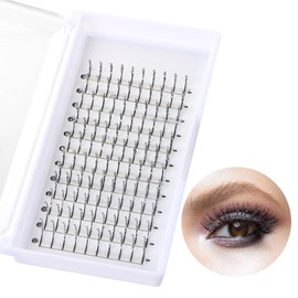 Glitter Lash Extensions, UHOMENY False Lashes for Eyelash Extensions D Curl Cosplay Eye Lashes Single Lash Spike Eyelash Extension Party Makeup Eyelashes, Mix 11-16mm (silver)