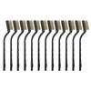 12 Pcs Mini Wire Brushes, Plastic Handles Brass Wire Brush